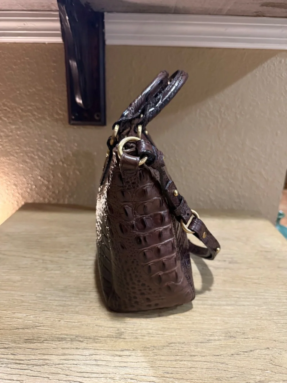 BRAHMIN Mini Arno Tote in Deep Brown